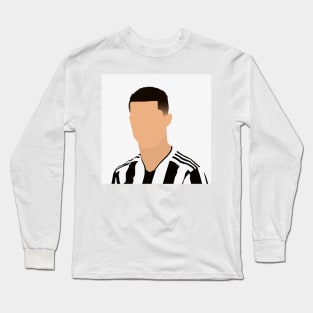 Cristiano Ronaldo Minimalistic Face Art Long Sleeve T-Shirt